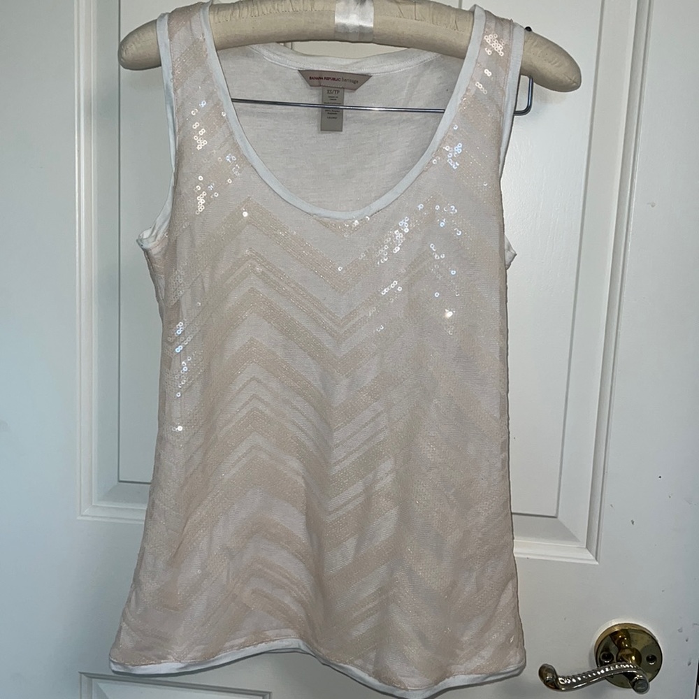 Banana Republic Heritage Sequin Sleeveless Tank, xs